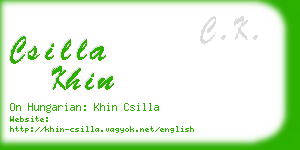csilla khin business card